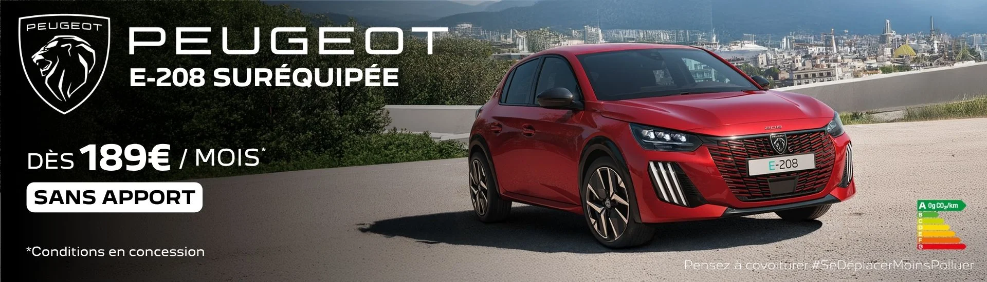 image offre peugeot e-208 suréquipée