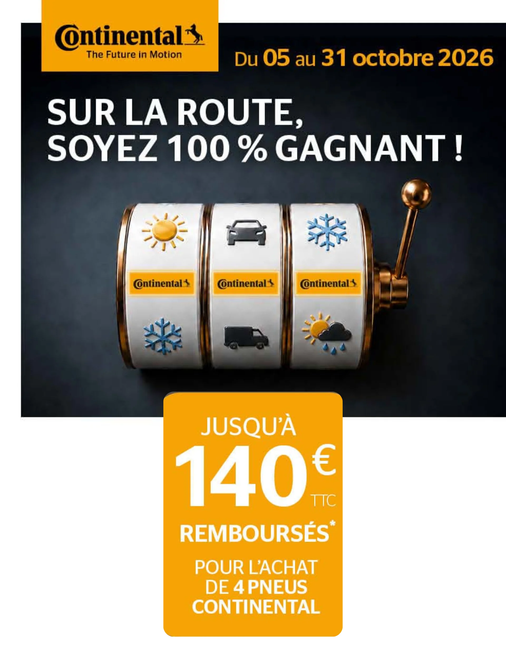 Visuel promo pneu continental